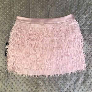 New pink fringe skirt size 6